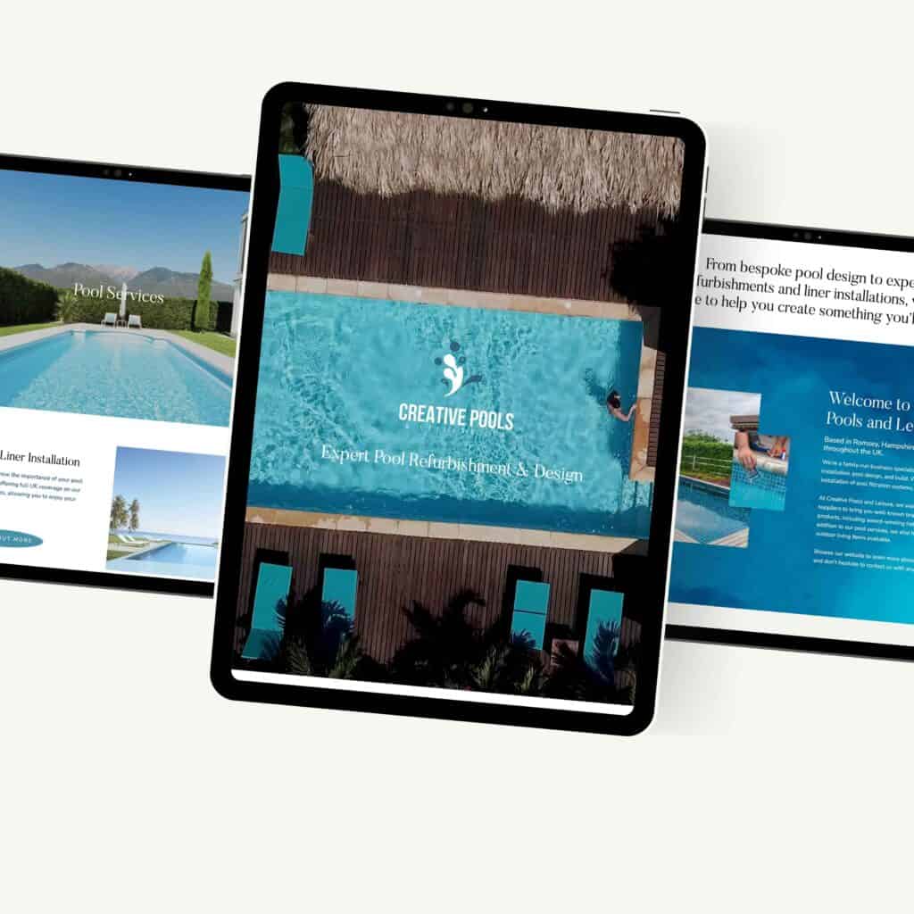 12-month monthly payment plan for a custom WordPress website by Ninja Designs displayed on a tablet