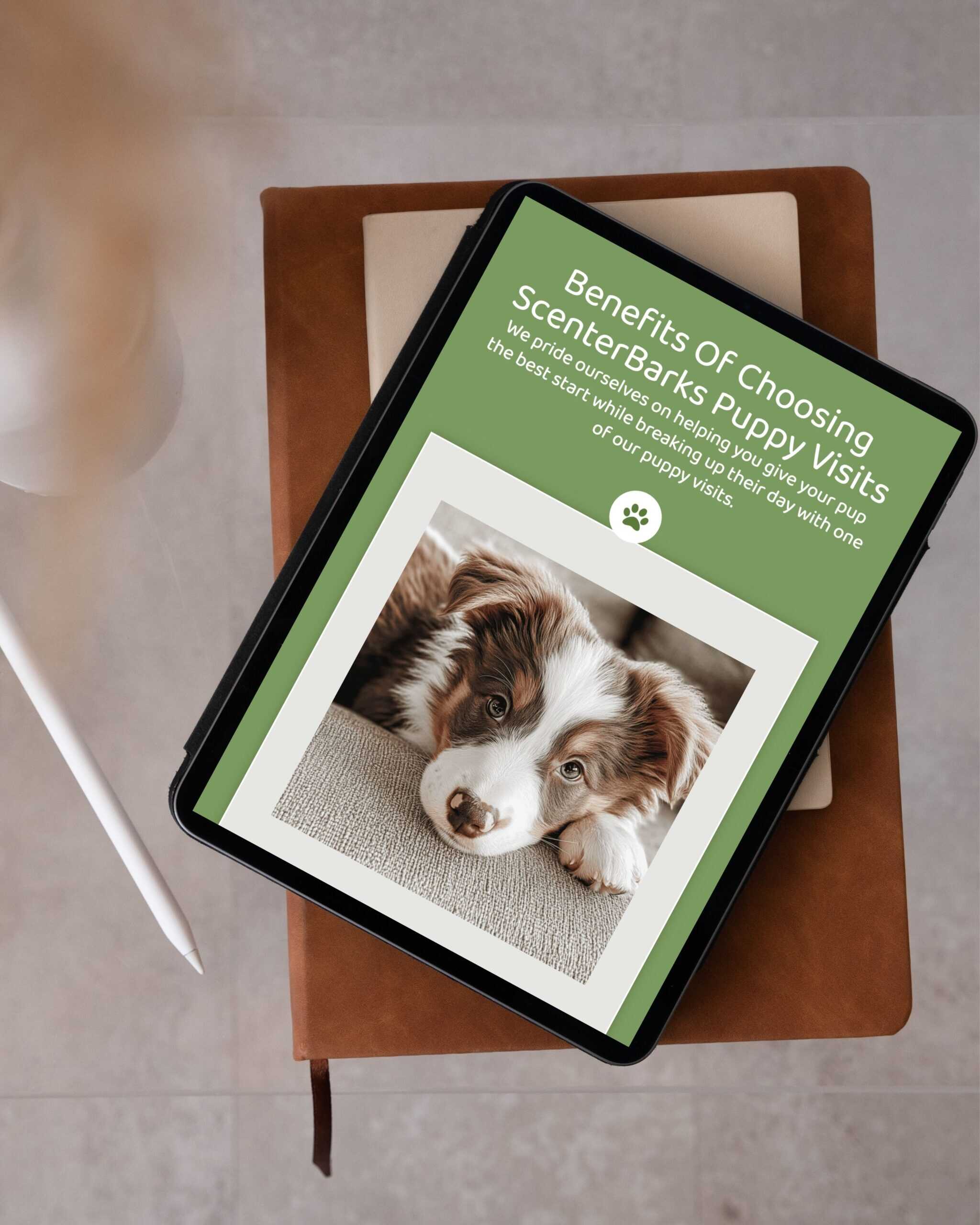 Tablet showing bespoke website simple and stress-free