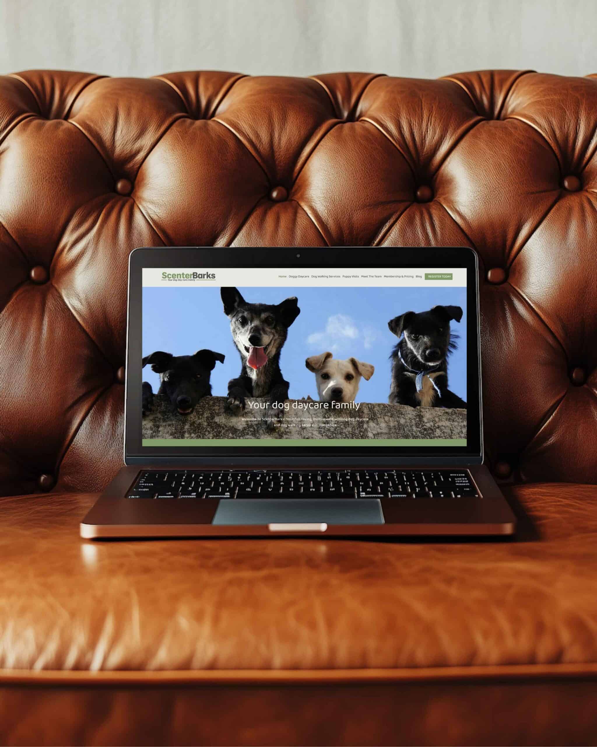 Clean, responsive website design on laptop by Ninja Designs.