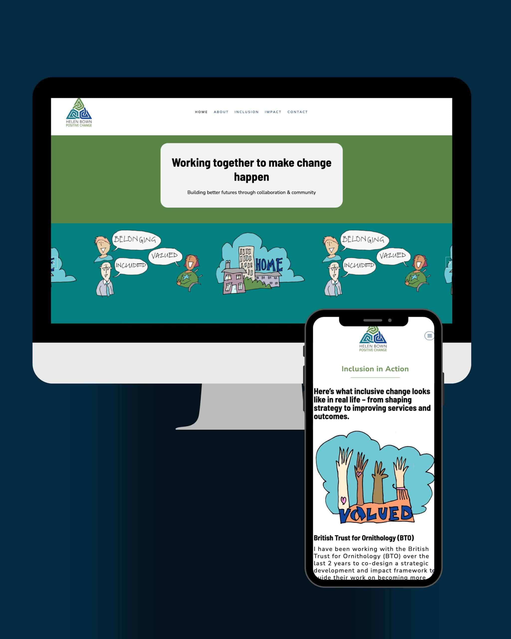 Website design, highlighting customer journey and intuitive navigation using fun Illustrations and vibrant colours.